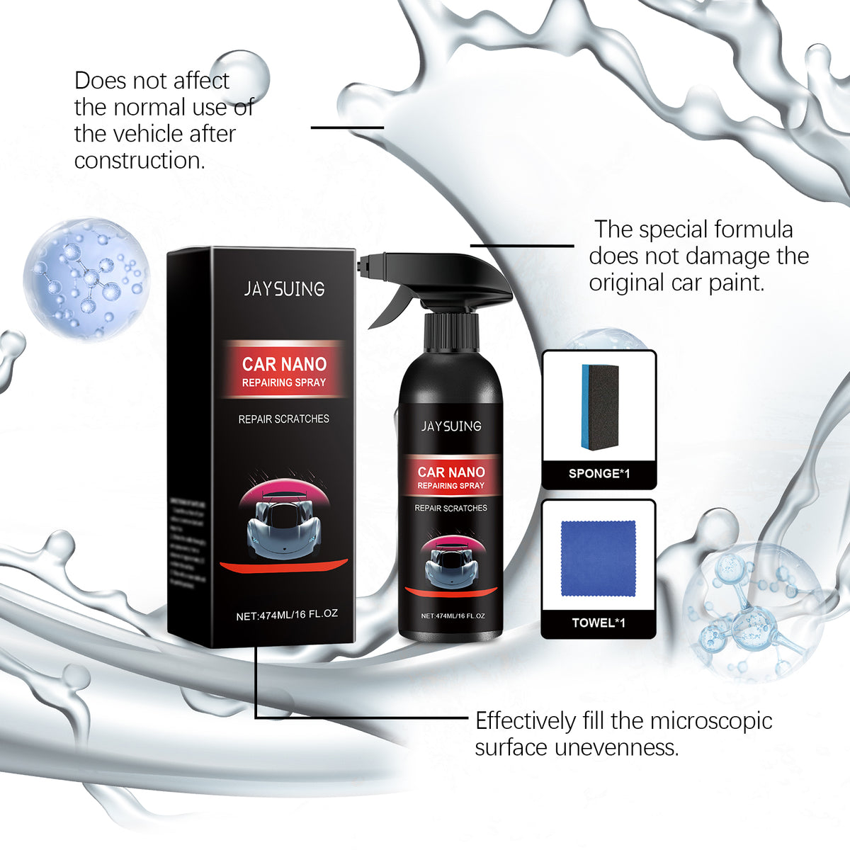 Car Coating Spray Dust Proof Decontamination Polish Gloss Sealant