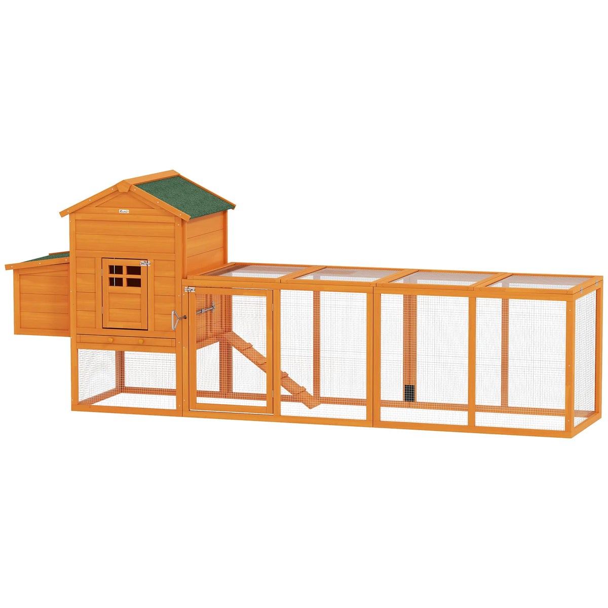 117" Extra Large Chicken Coop with Asphalt Roof Wooden Hen House with - Image 3
