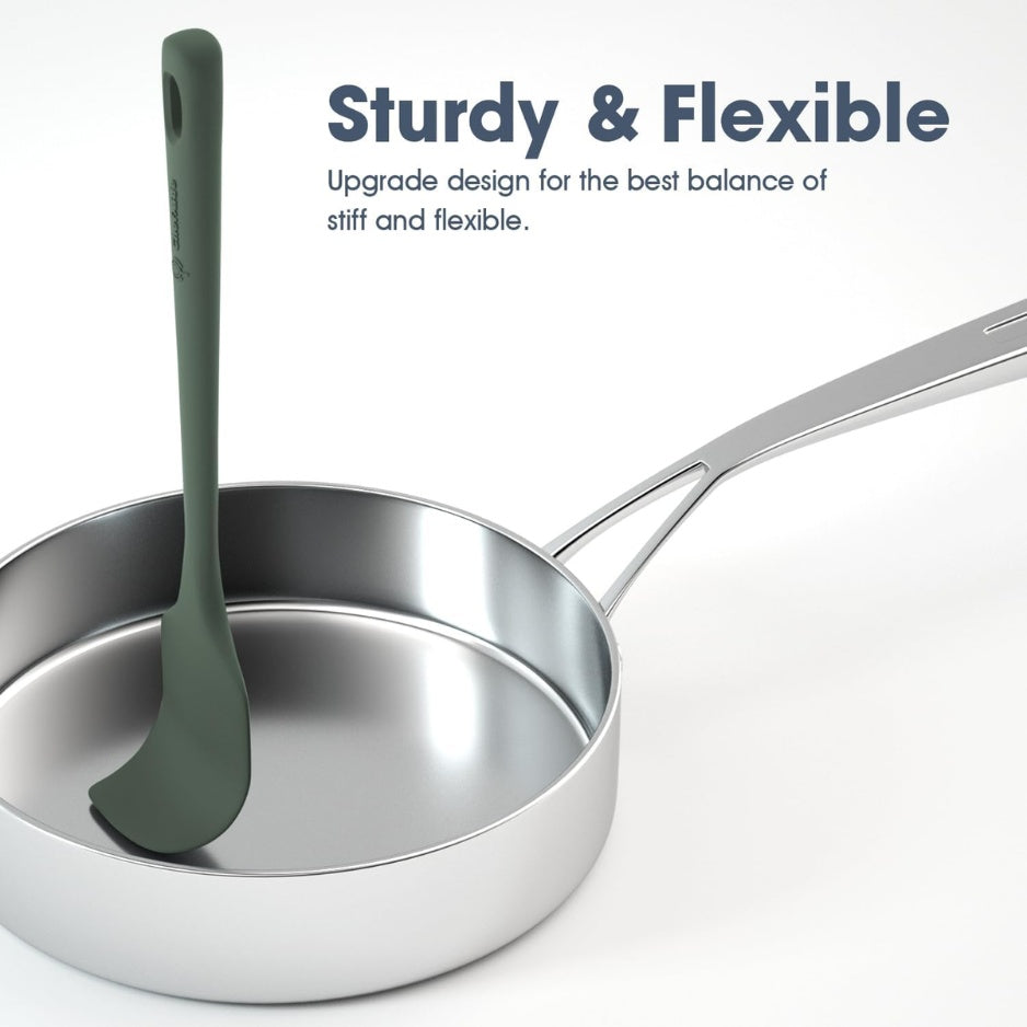 piece silicone spatula set heat in use lifestyle