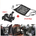 car headrest hook with phone in use lifestyle