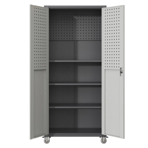 71 Metal Garage Storage Cabinet With Wheels Heavy Duty Tool Storage Cabinet - Image 5