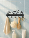 wall-mounted metal key holder with hooks