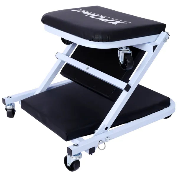 36 Inch 2 in 1 Foldable Mechanic Creeper and Rolling Stool Seat - Image 6