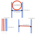 Dog Pet Agility Training Kit High Jump Weave Pole Ring Obedience Training Set