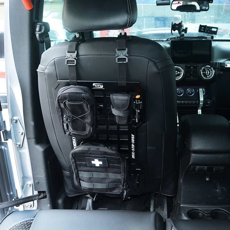 Tactical Rigid MOLLE Organizer Seat Back Aluminum Mount Rack Panel Kit With - Image 2