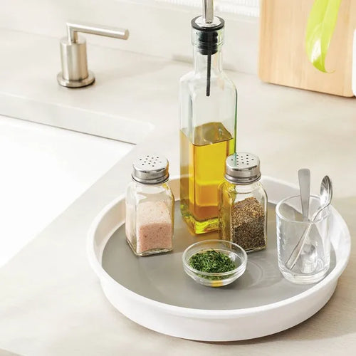 clear 360-degree rotating turntable pantry main view