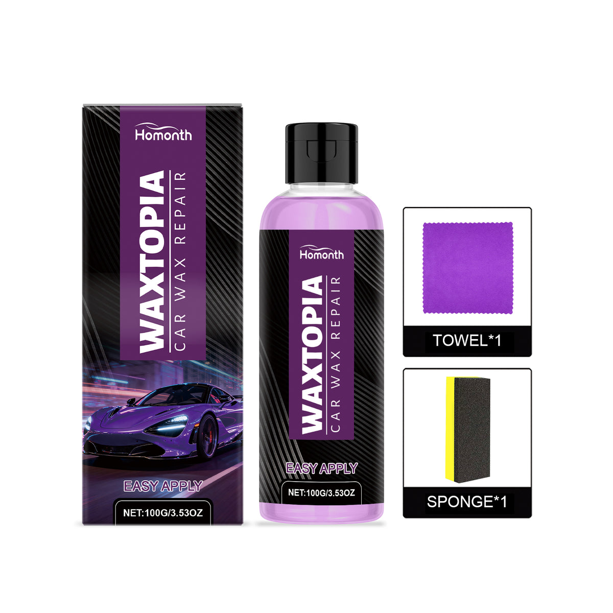 Car Paint Care Kit Gentle Scratch Decontamination Restoration Gloss