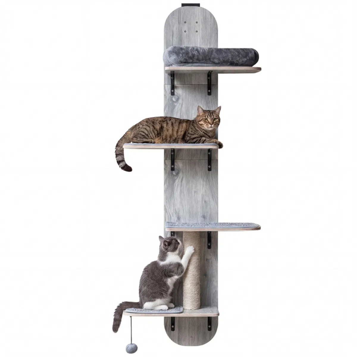 Door Hanging Cat Tree 5 Level Height Adjustable 4 Tier Climber No Drill for - Image 5
