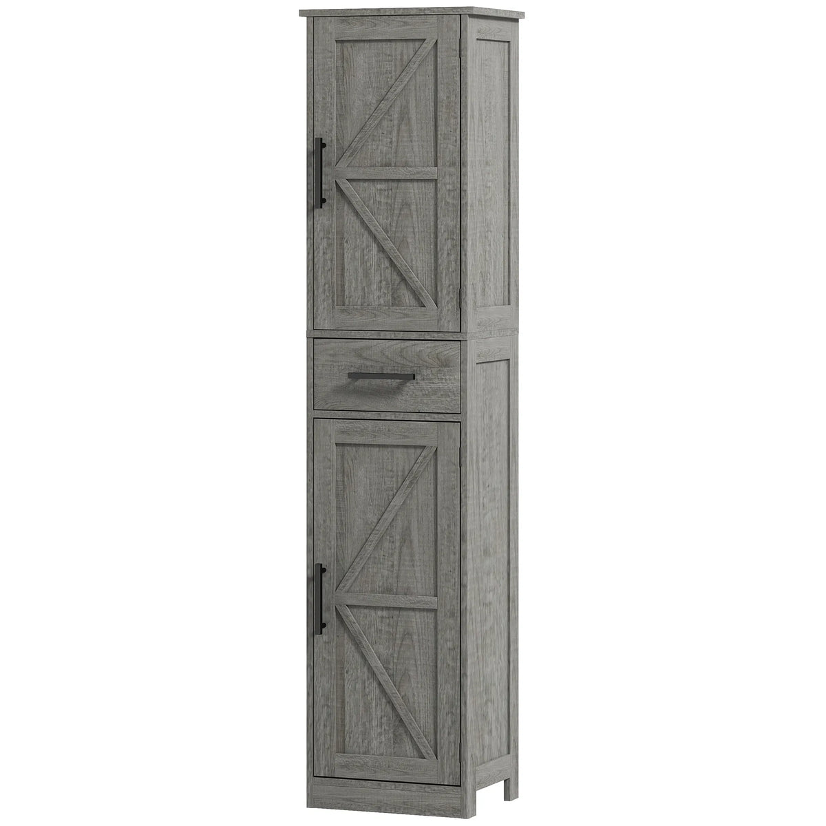67" Tall Bathroom Cabinet Narrow Bathroom Storage Cabinet with Drawer Barn - Image 2