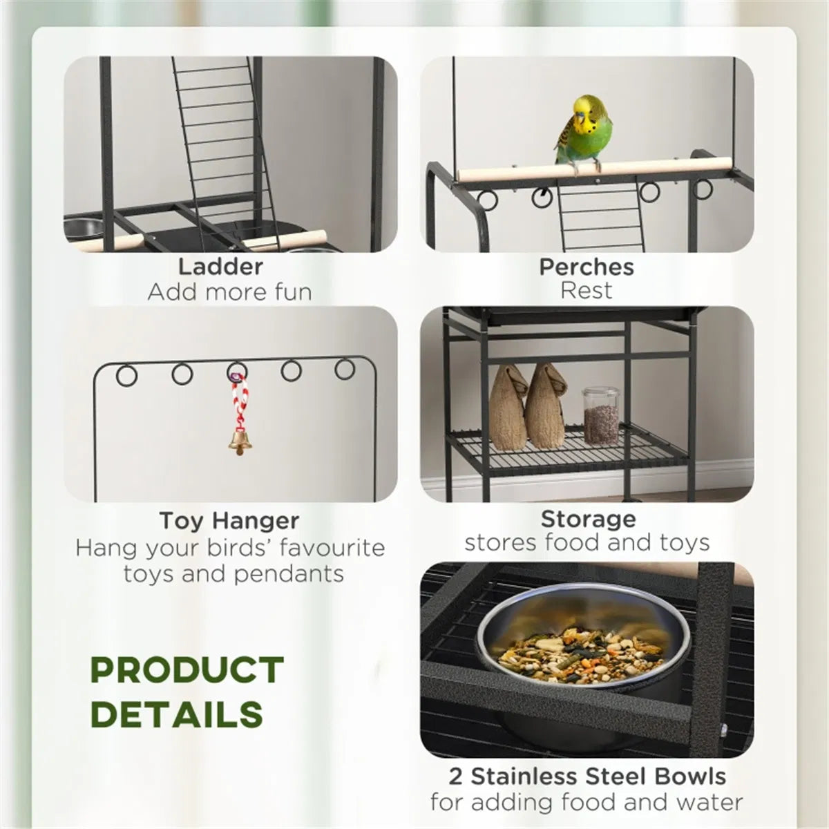 Bird Stand /Parrot Perch ( Amazon Shipping)(Prohibited by WalMart) - Image 5