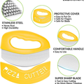 Heavy Duty Stainless Steel Pizza Cutter Rocker With Protective Blade Cover
