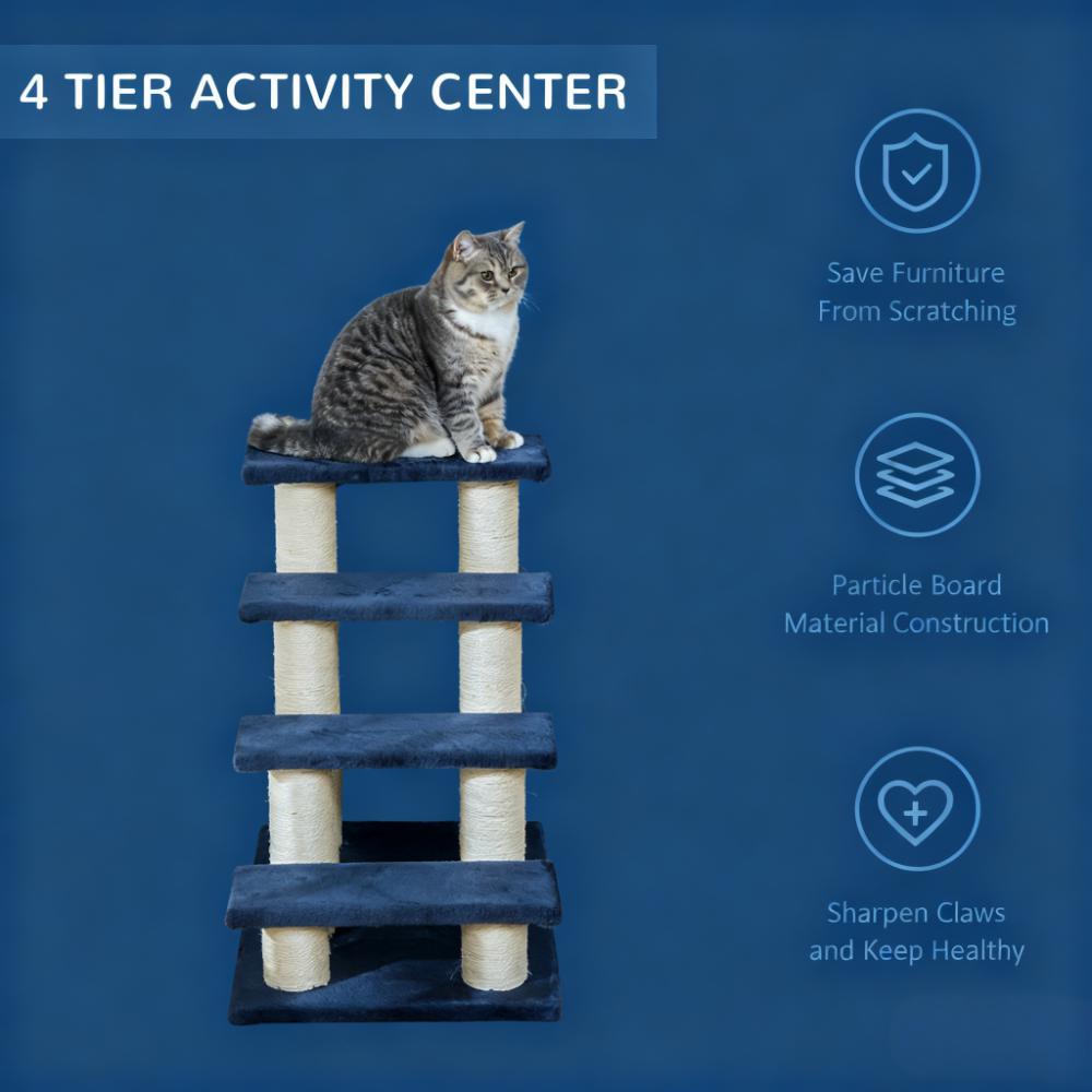 Cat Tree Step Tower Pet Activity Center For Indoor Home And Sisal - Image 3