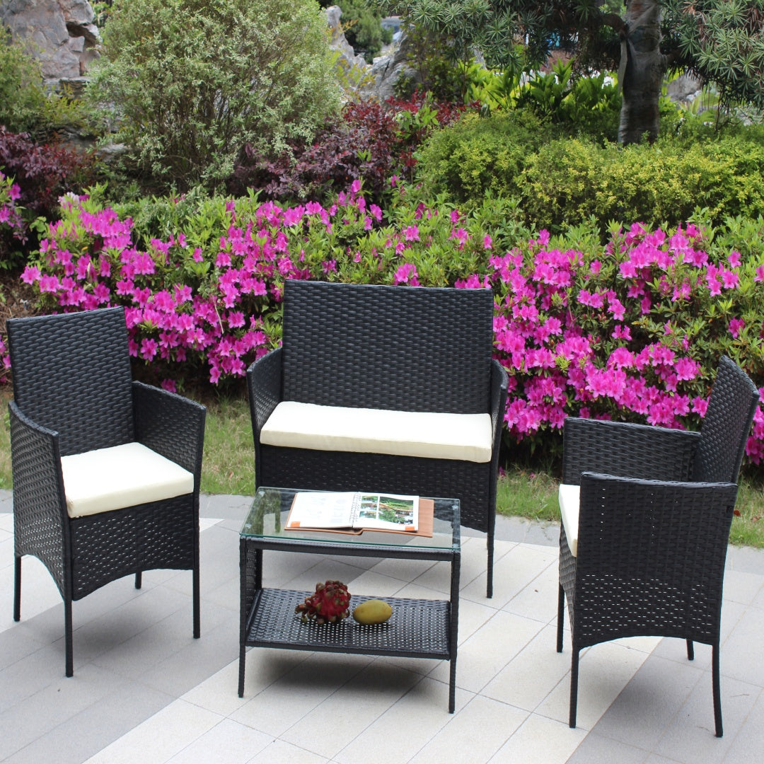 4-Piece Rattan-Style Patio Furniture Set