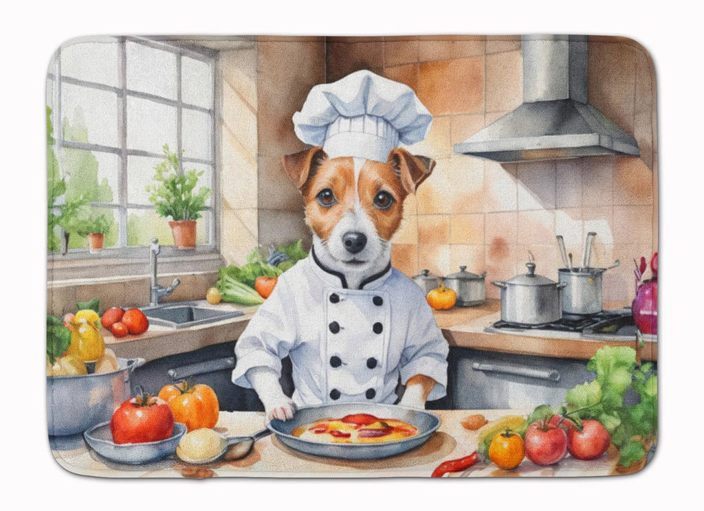 Jack Russell Terrier The Chef Memory Foam Kitchen Mat Machine Washable - Image 2