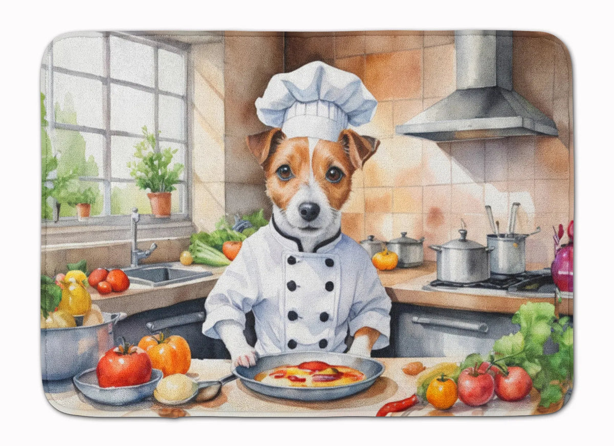 Jack Russell Terrier The Chef Memory Foam Kitchen Mat Machine Washable - Image 2