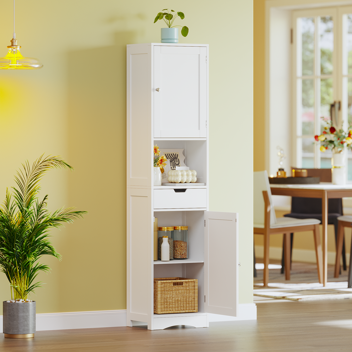 67-Inch Tall Bathroom Cabinet with Drawer