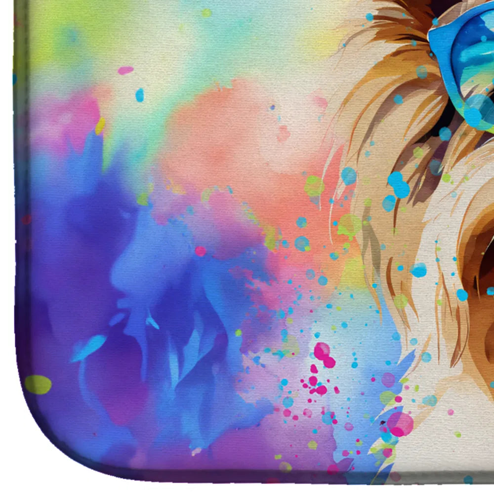 Yorkshire Terrier Hippie Dawg Dish Drying Mat Absorbent Dish Drying Mat Pad for - Image 3