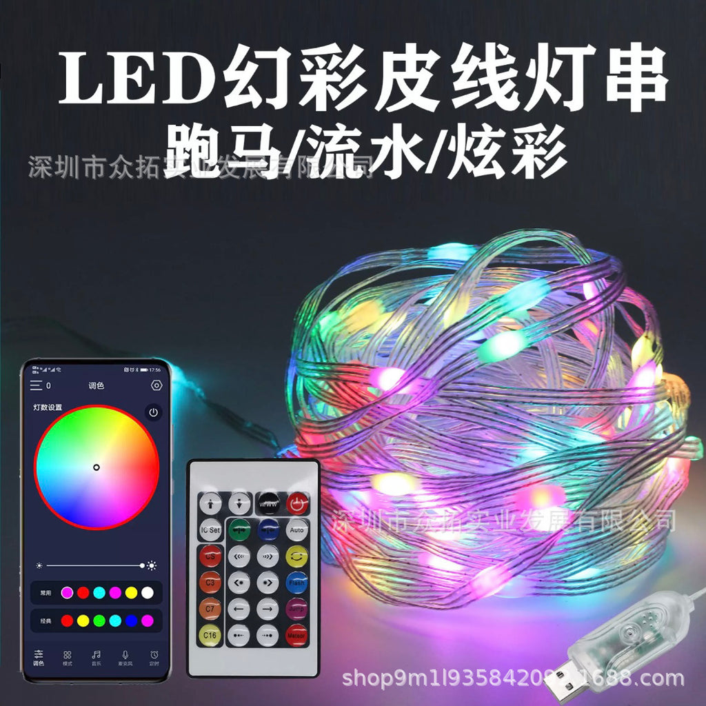 LED Rope Lights Outdoor RGB Remote Control Fairy String Lights Plug In With - Image 4
