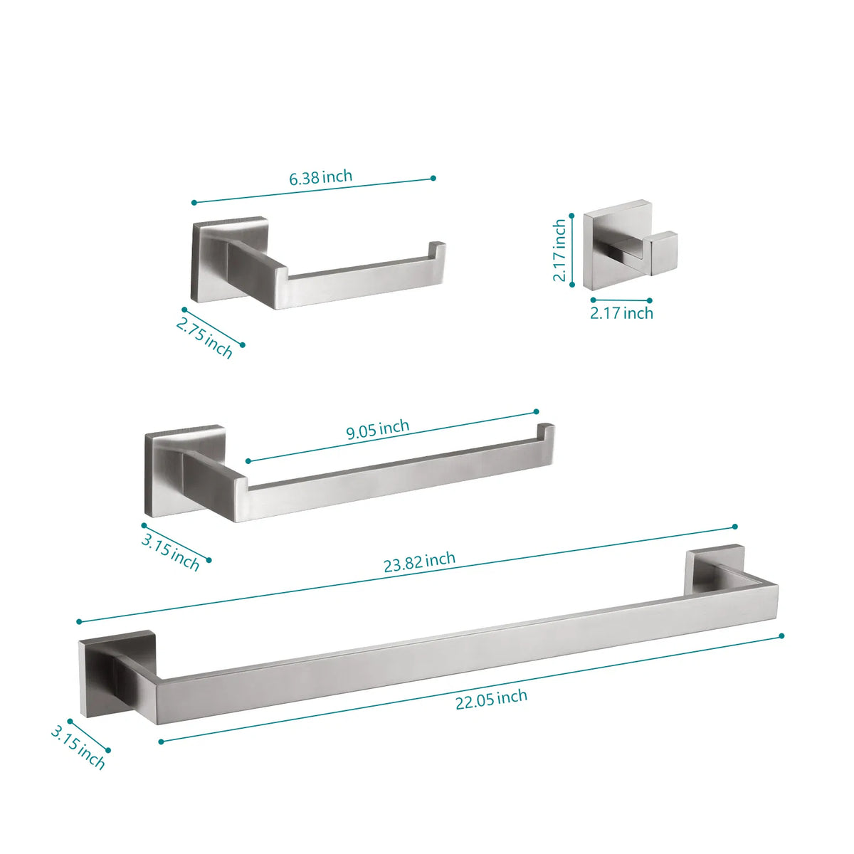 4 Piece Bathroom Hardware Set - Image 4