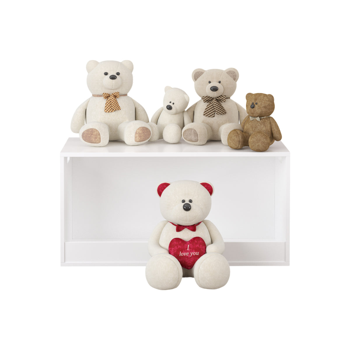 White Open Toy Storage Box