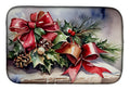 Christmas Bows & Ribbons Dish Drying Mat Absorbent Dish Drying Mat Pad for