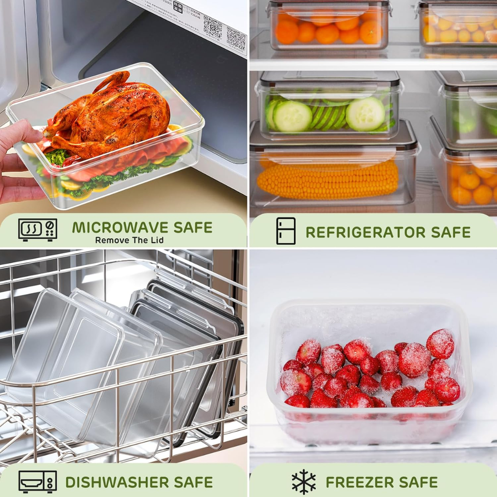 40 Piece Food Storage Containers With Lids Airtight Leakproof Meal Prep Set - Image 4