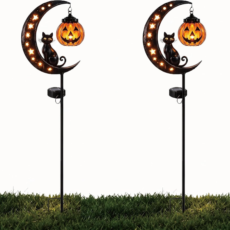 Pumpkin Moon Garden Stake Light Halloween Lights Decorations - Image 2