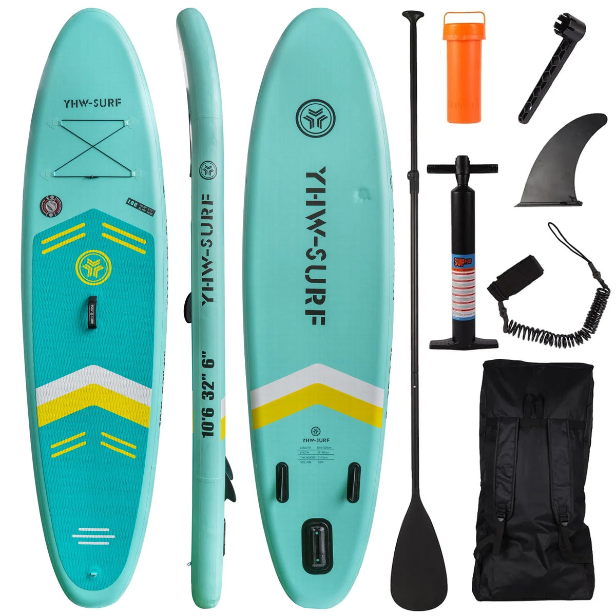 10 6 Inflatable Stand Up Paddle Board With Free Premium SUP Accessories & Backpack