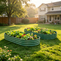 Galvanized Raised Garden Bed 8x4x1ft Heavy Duty Metal Planter Box for