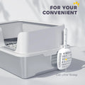 Stainless Steel Cat Litter Box with Lid with Scoop High Sided Non Stick &