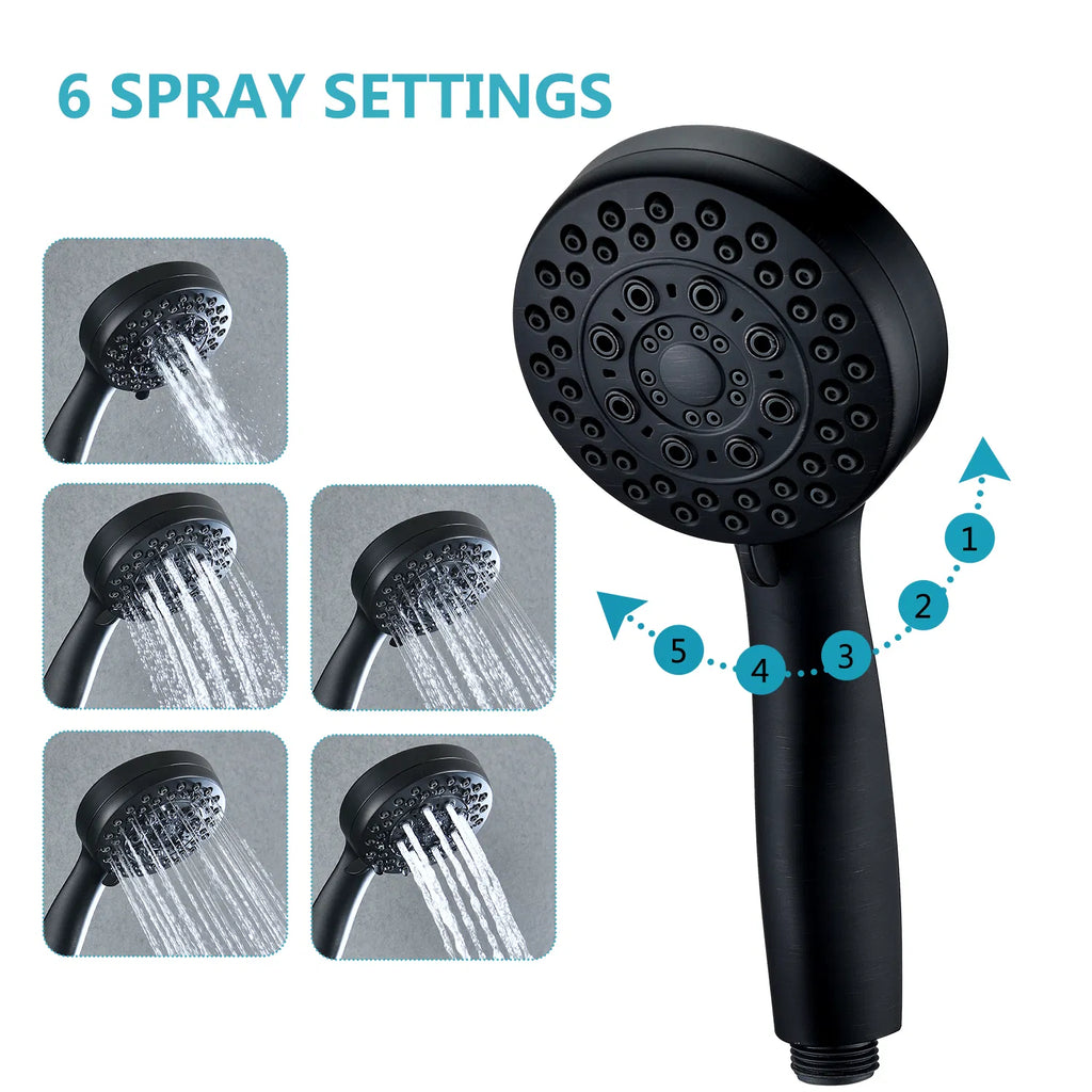 Handheld Shower Head with Hose High Pressure Shower Heads Oil Rubbed Bronze - Image 3