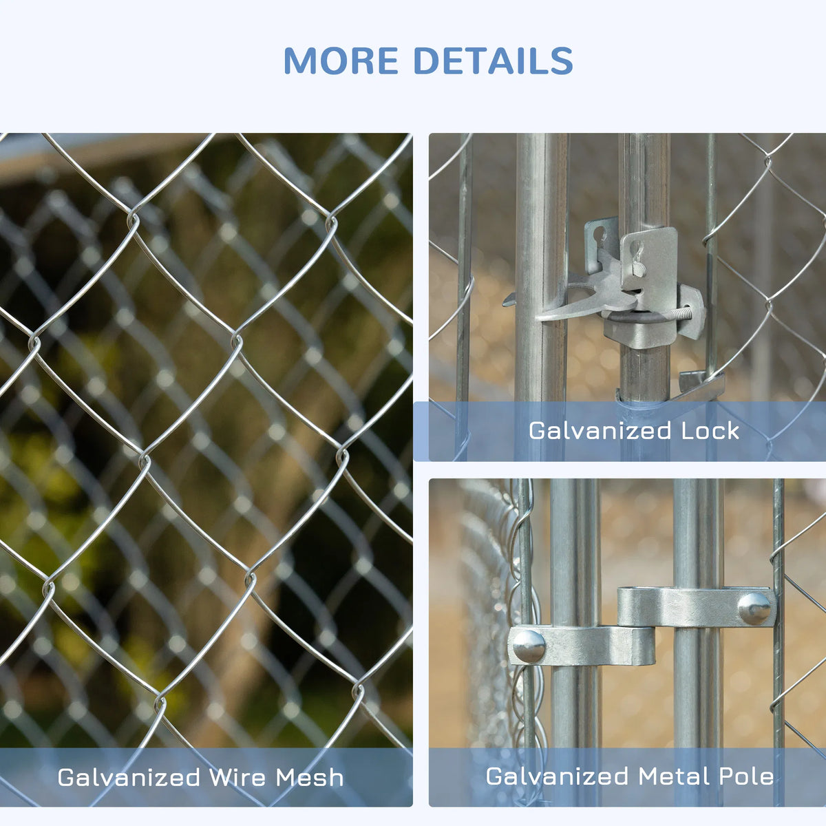 99 Sq. Ft. Dog Playpen Outdoor with Galvanized Steel Frame for Small and - Image 3