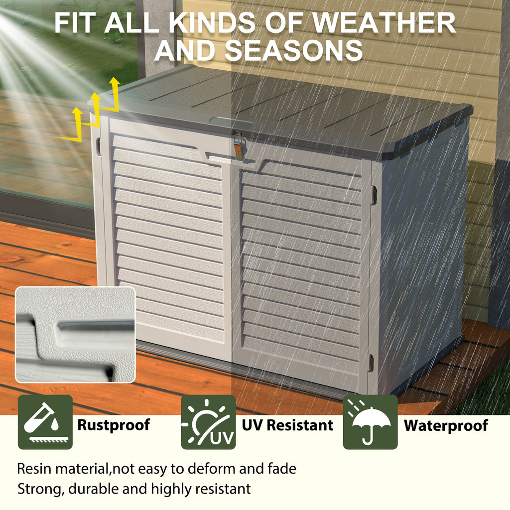 28 Cu.Ft. Horizontal Outdoor Storage Shed