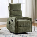 Heat Massage Manual Recliner Chair with Rocker and Swivel in Fabric for Living