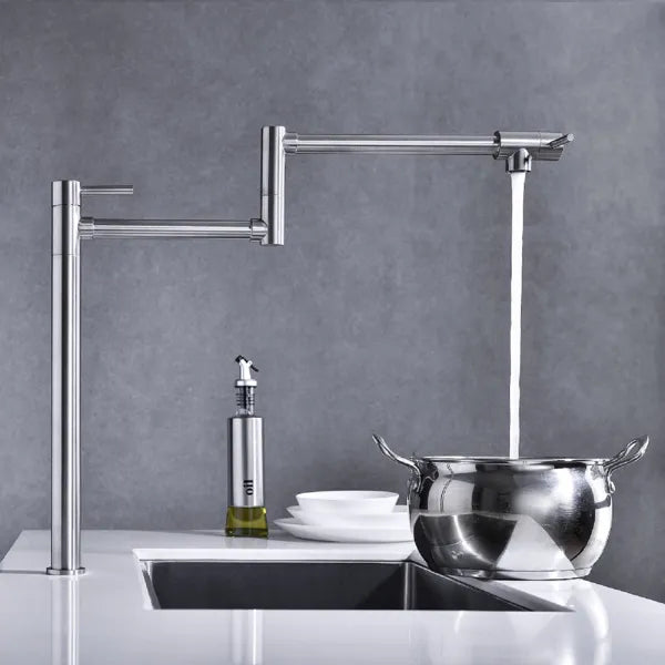 Pot Filler Faucet Brushed Nickel Finish with Extension Shank - Image 2
