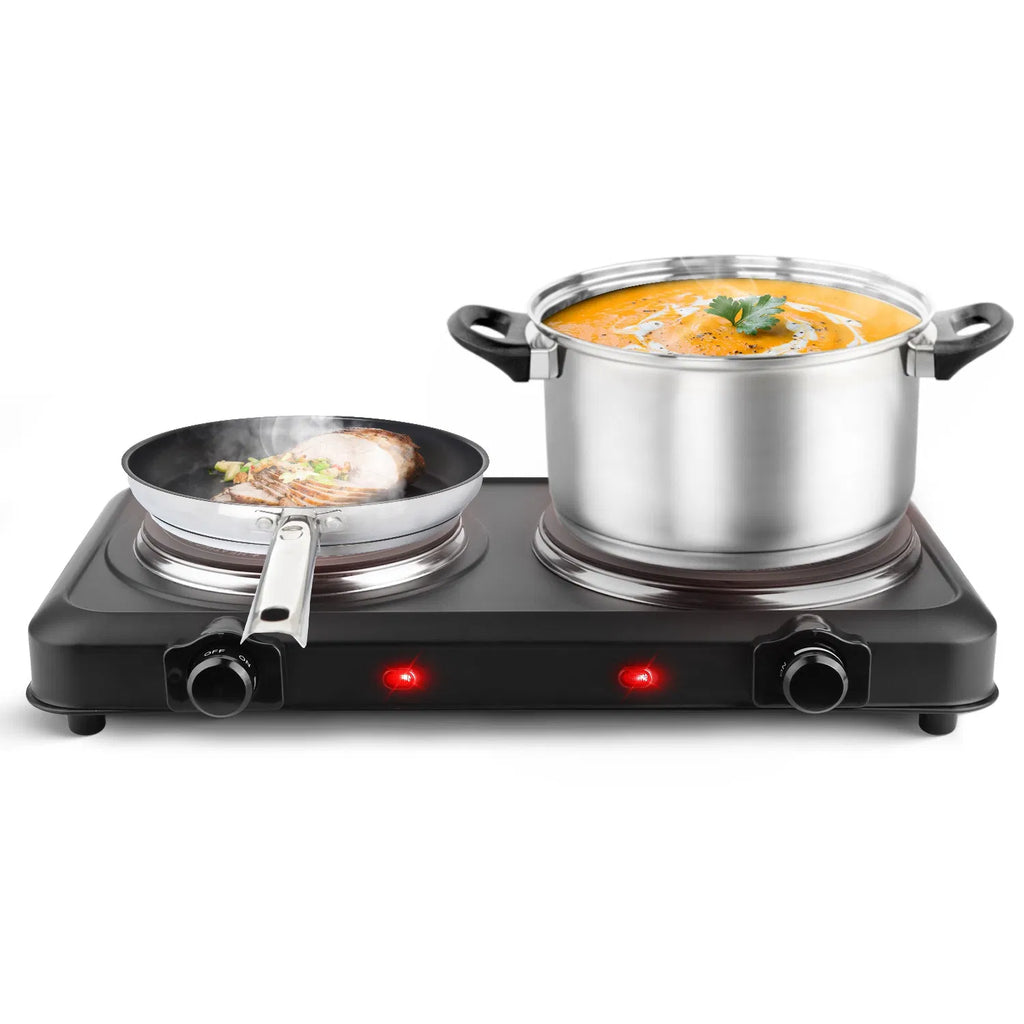 Infrared Dual Burner Hot Plate 1000W & 800W Glass Plates Quick/Even Heating - Image 3