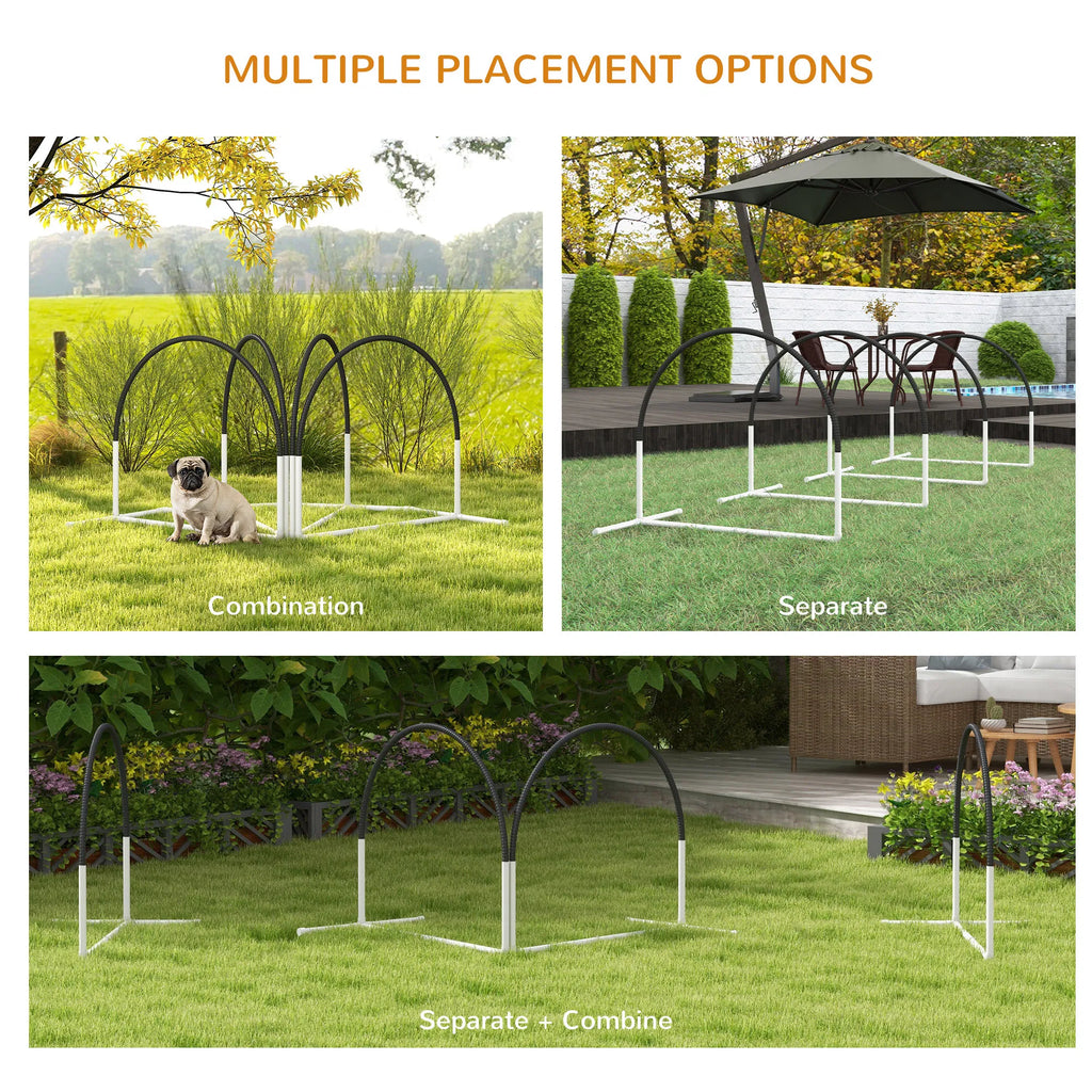 Dog Agility Kit Pet Obstacle Course Training Equipment Outdoor with Weave - Image 2