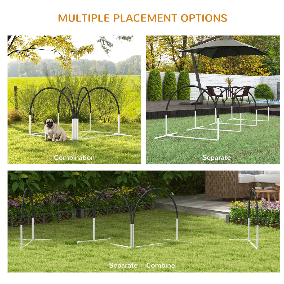 Dog Agility Kit Pet Obstacle Course Training Equipment Outdoor with Weave - Image 2