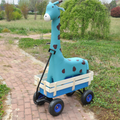 All-Terrain Garden Utility Wagon with Wood Side Rails