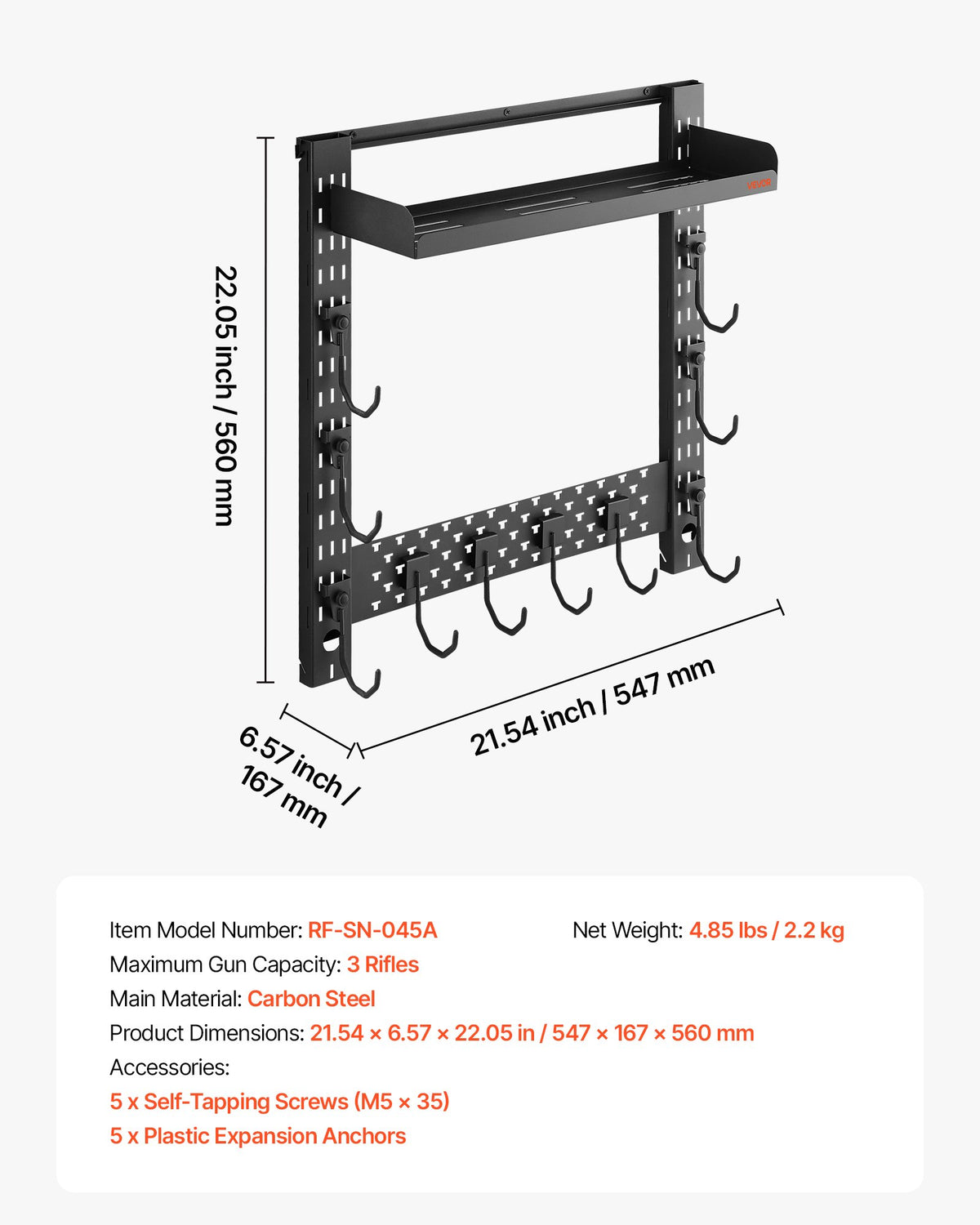 gun rack wall mount heavy main view
