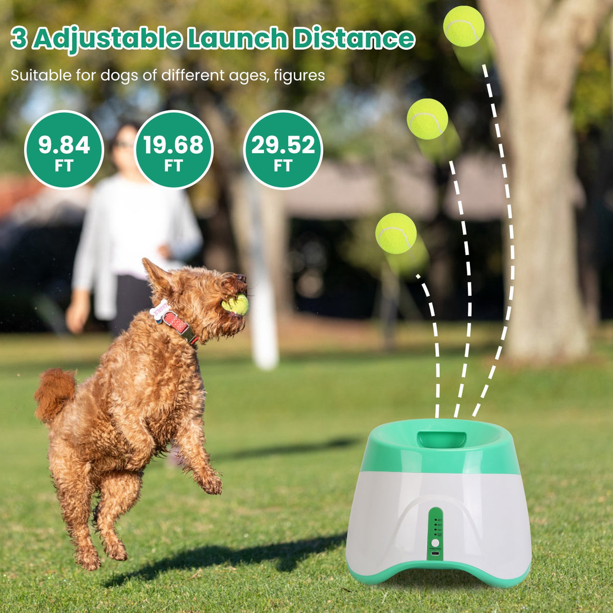 1Pc Automatic Dog Ball Launcher Toy Included 6 Tennis Balls Dog With 3 - Image 5