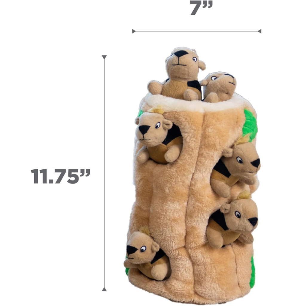 Squirrel Dog Toy Interactive 2in1 Plush Puzzle With 6 Squeaky Removable Squirrels - Image 4
