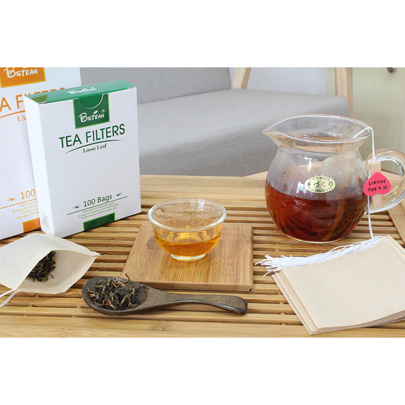 200 PCS Tea Filter Bags Disposable Tea Infuser Drawstring Loose Leaf Tea With