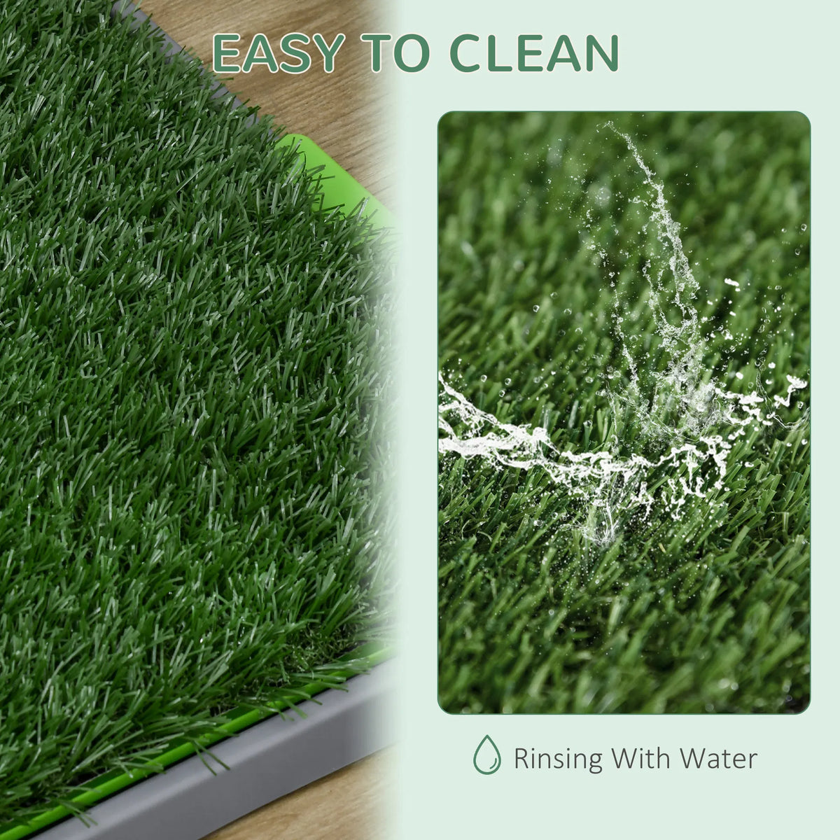 Artificial Grass Pee Pad for Dogs Potty Training 26" x 16" 2 Packs Green