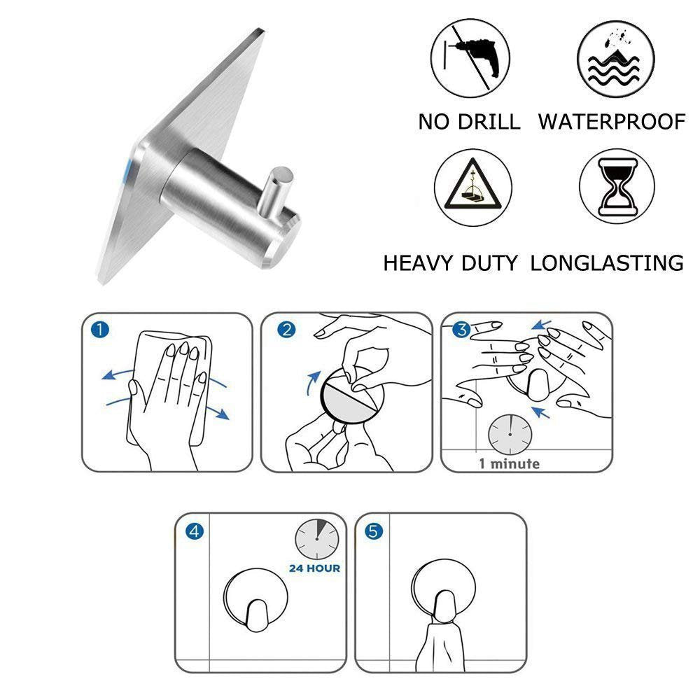 pack of hooks self adhesive packaging and components