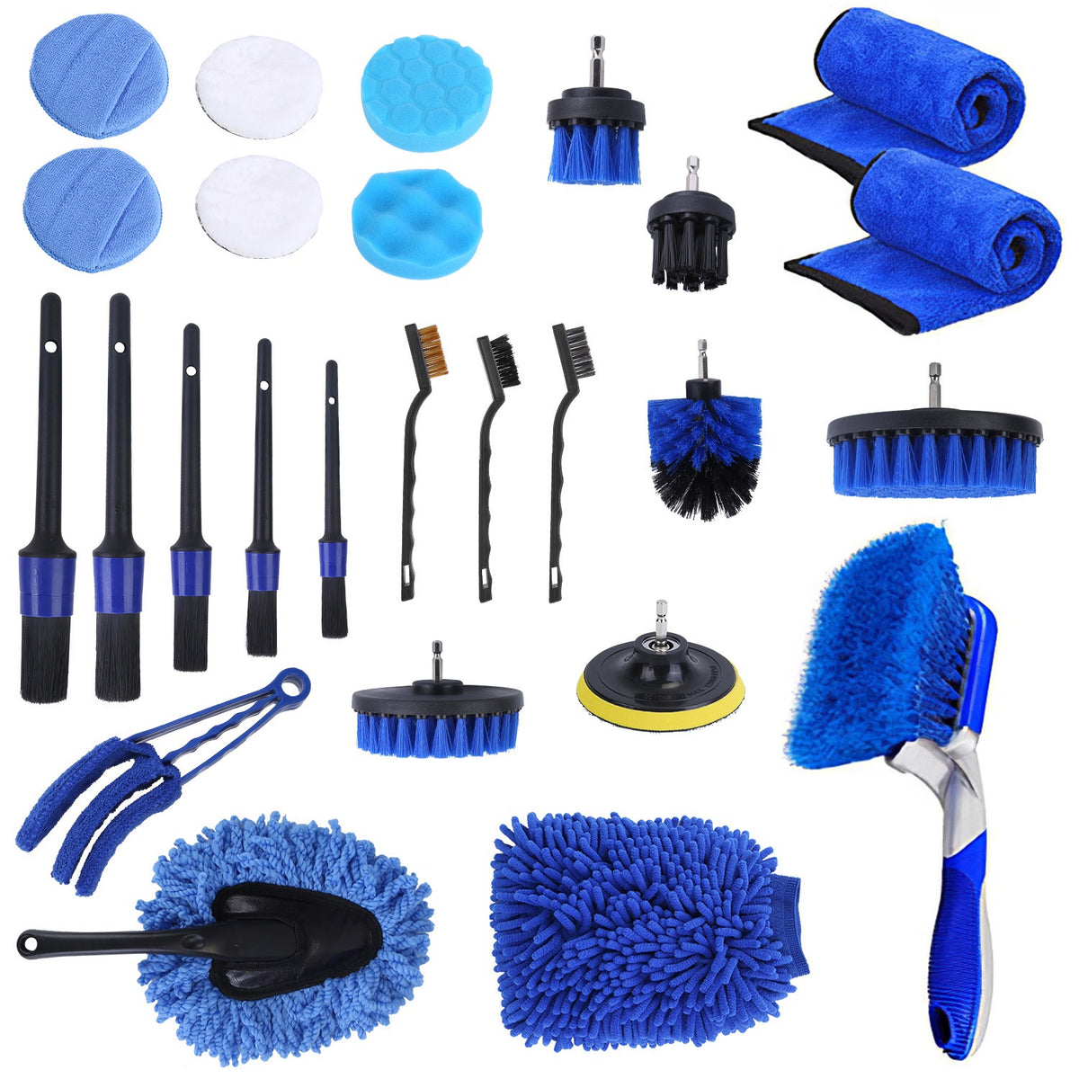 26pcs car detailing brush kit detail and structure
