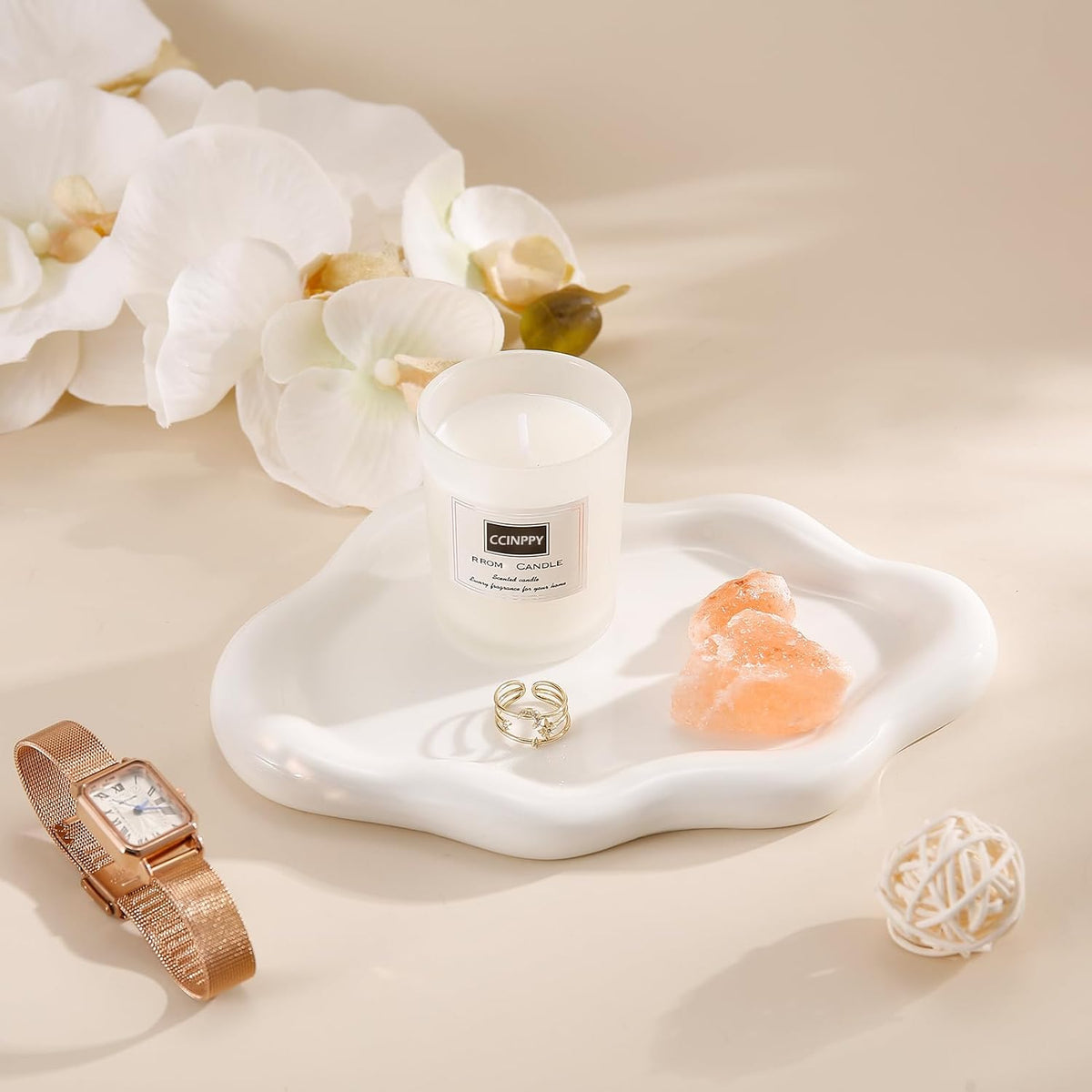 Ceramic Cloud Jewelry Tray Cute Trinket Dish And Key Bowl For Nightstand - Image 5