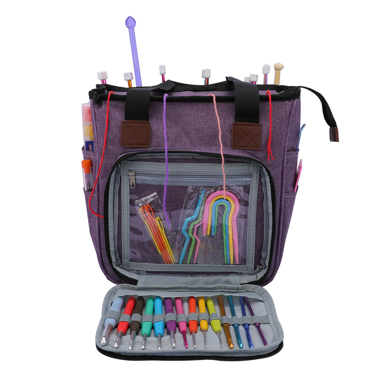 yarn organizer crochet tool storage in use lifestyle