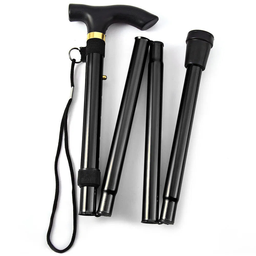 Walking Cane Aluminum Alloy Walking Stick Adjustable Folding Travel Hiking Stick - Image 5
