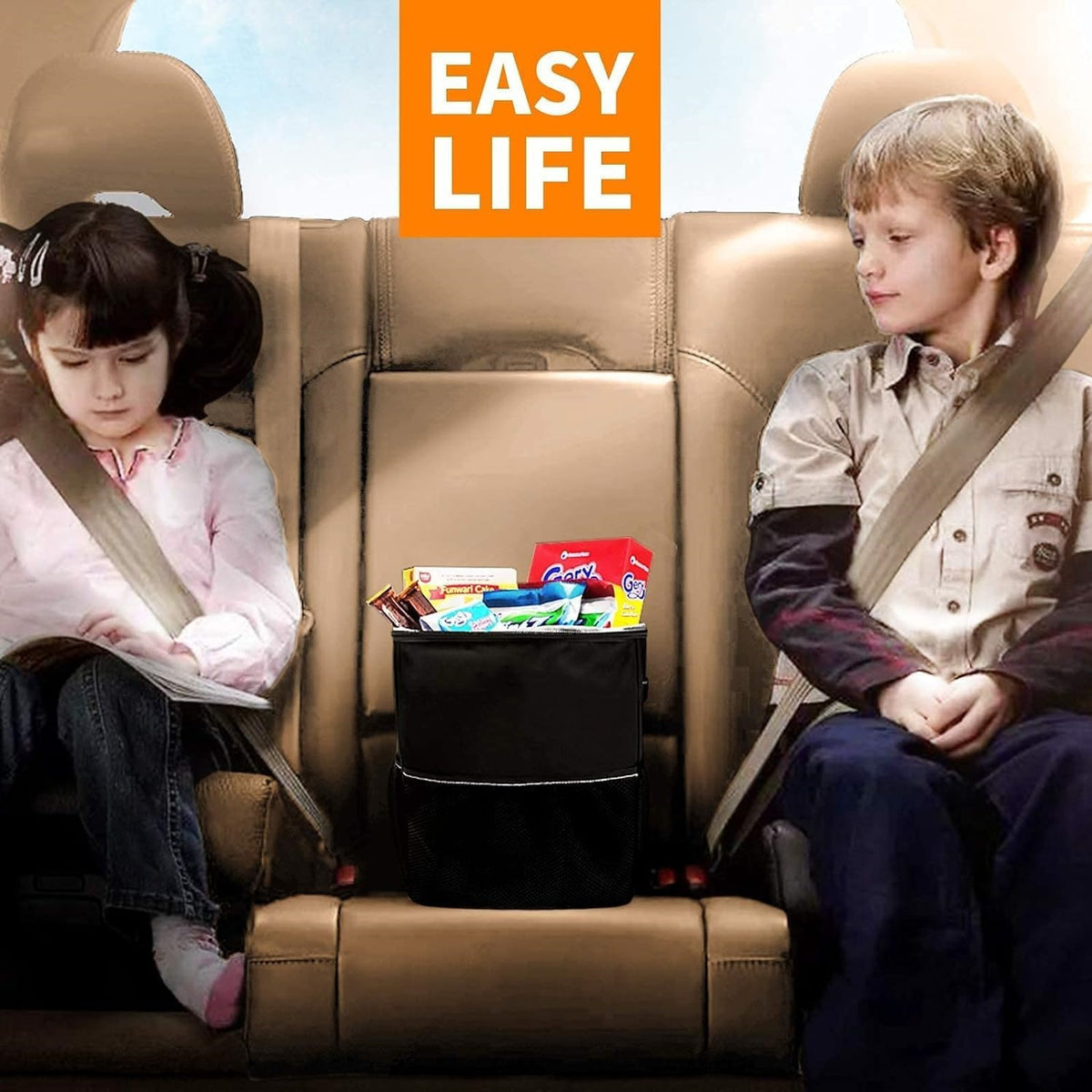 car garbage can trash with in use lifestyle